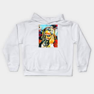 Snorri Sturluson Abstract Portrait | Snorri Sturluson Artwork 2 Kids Hoodie